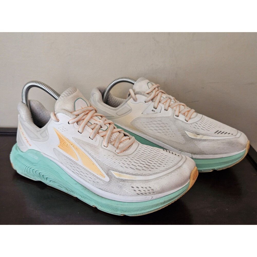 Altra Paradigm 6 EGO MAX Womens Sneaker Shoes Size 9.5 White Green Running Gym - Picture 4 of 7